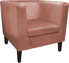Fotel Monaco tkanina Welur : Kolor nogi - Venge, Kolor tkaniny - VELVET - MG58, Wysokość nogi - 20 cm