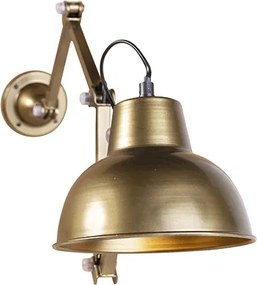 Industrialna lampa ścienna mosiężna regulowana - Avon
