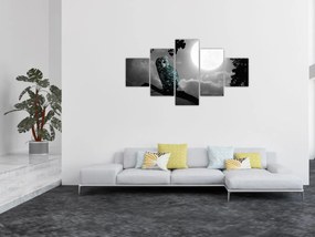 Obraz - Nocna sowa, niebieski (125x70 cm)