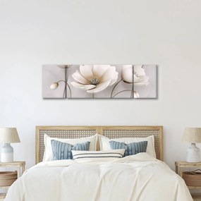 Obraz białych kwiatów (170x50 cm)