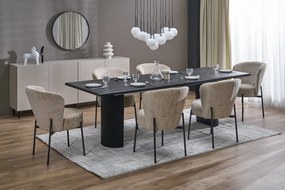 BOLERO stół rozkładany 160-250x90x78 cm czarny, 6-10 osobowy