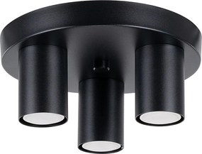 Lampa Sufitowa Nowoczesny Lagos, Stal - 3 Źródło - L.25 X H.12 Cm - Czarny