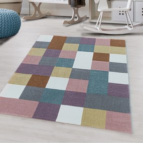 Dywan dziecięcy Funny kwadraciki multikolor 160 cm x 230 cm