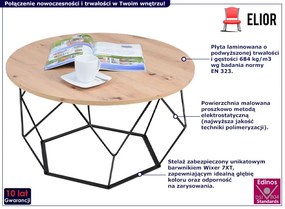 Industrialny stolik kawowy dąb artisan - Borix 4X