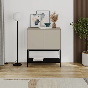 Czarno-kremowa szafka 80x90x40 cm Amira – Marckeric