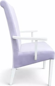 Krzesło tapicerowane K6 z podłokietnikami gładkie glamour do salonu jadalni eleganckie lekkie nowoczesne