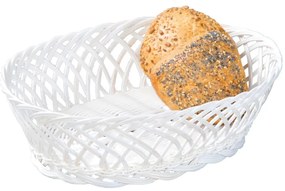 Kesper 19880 Koszyk na pieczywo i owoce, biały,23,5 x 8,5 x 31 cm