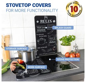 Płyty ochronne na kuchenkę ze szkła hartowanego zestaw 2 szt. 52x30 cm Kitchen Rules – Maximex