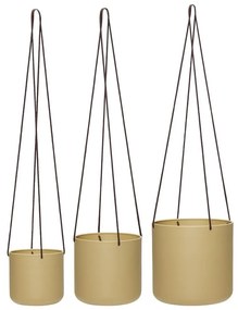 Metalowe wiszące osłonki na doniczki zestaw 3 szt. ø 25 cm Bloom – Hübsch
