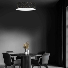 Lampa sufitowa, czarna, złota, okrągła SENSO Black/Gold 3xE27 Ø60cm