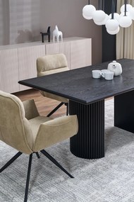 BOLERO stół rozkładany 160-250x90x78 cm czarny, 6-10 osobowy