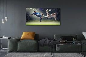 Obraz drukowany na płótnie Futbol W Strugach Deszczu