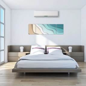 Abstrakcyjny obraz wybrzeża morskiego (170x50 cm)