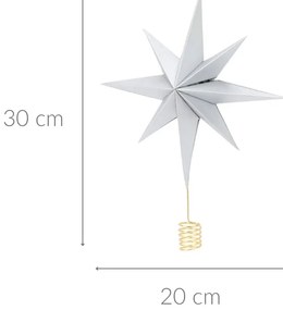 Czubek na choinkę gwiazda z papieru, 30 cm