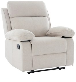 Fotel z funkcją relax i beżową melanżową tapicerką - LANA