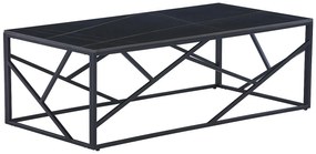 Stolik kawowy z ceramiki i metalu - Efekt czarnego marmuru - MELRONE Pascala Morabito