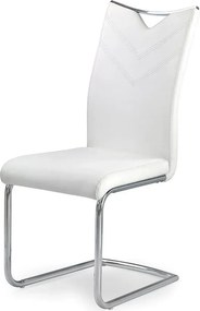 Białe minimalistyczne krzesło na płozach K9-L12