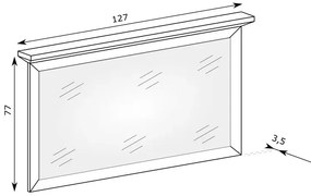 Lustro na ścianę w ramie kraft złoty N1-L36
