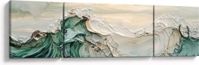 Obraz - 3D abstrakcja morza (170x50 cm)