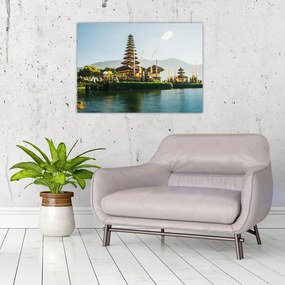Obraz na szkle - góra Batur (70x50 cm)