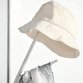 HOMCOM Stojak na Ubrania Metalowy Biały 45x45x180cm Wieszak do Garderoby Przedpokoju | Aosom PL