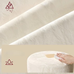 Regulowane krzesło do toaletki AURA, Ø35cm, kremowe Vasagle