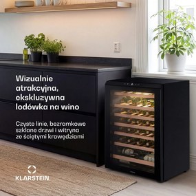Klarstein Bevora 54cm 48 Butelek Winiarka Wolnostojąca Czarny