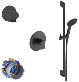 Duravit Tulum bateria prysznicowa podtynkowa z deszczownicąCzarny mat - 3 rodzaje strumienia