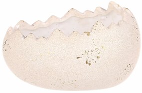 Ceramiczny pojemnik na kwiaty Muszla pozioma, 17 x13 x 9 cm