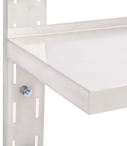 Metalowa półka ścienna Grando 3X - srebrna