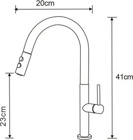 Mexen Ava bateria kuchenna, złota - 672800-50