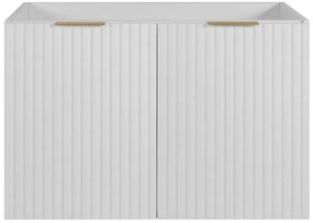 Biała dwudrzwiowa wisząca szafka do łazienki 80 cm R2-E70