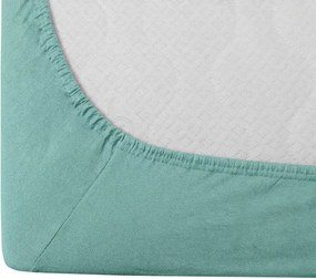 PrzytulneMieszkanie.pl Prześcieradło jersey miętowe 90 x 200 cm