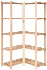 Drewniany regał narożny do spiżarni L9-E61