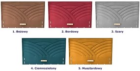 Beżowy tapicerowany zagłówek do łóżka H5-G32