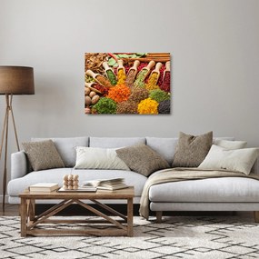 Obraz na szkle - Przyprawy z całego świata (70x50 cm)