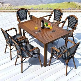 Krzesło kawiarniane styl francuski z podłokietnikami Cafe Paris Arm