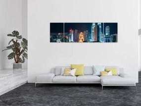 Obraz - Noc w Kuala Lumpur (170x50 cm)