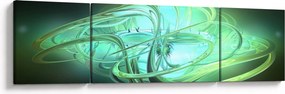Obraz zielonej abstrakcji (170x50 cm)