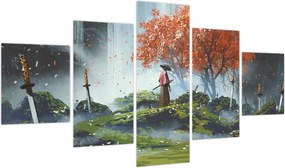Obraz - Ilustracja przedstawiająca Ogród Mieczy (125x70 cm)