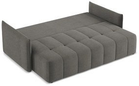 Ciemnoszara rozkładana/ze schowkiem sofa 225 cm Moku – Makamii