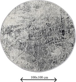 Szary dywanik łazienkowy ø 100 cm Evidence – Foutastic