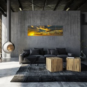 Zachód słońca nad morzem (170x50 cm)