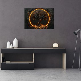 Obraz – Drzewo życia w lawie II. (70x50 cm)