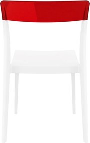 Krzesło kawiarniane Flash White bez podłokietników