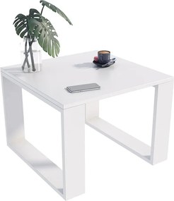 Biała kwadratowa minimalistyczna ława kawowa T8-C61