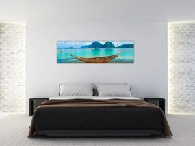 Obraz - Hamak na plaży (170x50 cm)
