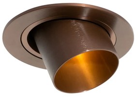Nowoczesny podtynkowy reflektor ciemny brąz GU10 35 mm okrągły, regulowany - Installa Nowoczesny Oswietlenie wewnetrzne