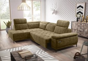 Narożnik FOCUS L z elektryczną regulacją siedziska Lewostronny w tkaninie Promocyjnej SALVADOR 10 WERSAL