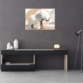 Obraz - Słoń w pastelowych kolorach (70x50 cm)